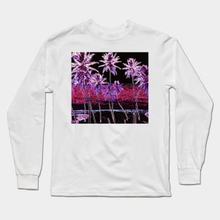 Neon Palm Trees Long Sleeve T-Shirt